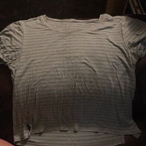 Gray and blue wet seal crop top